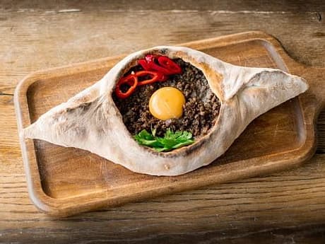 Open Khachapuri with Meat