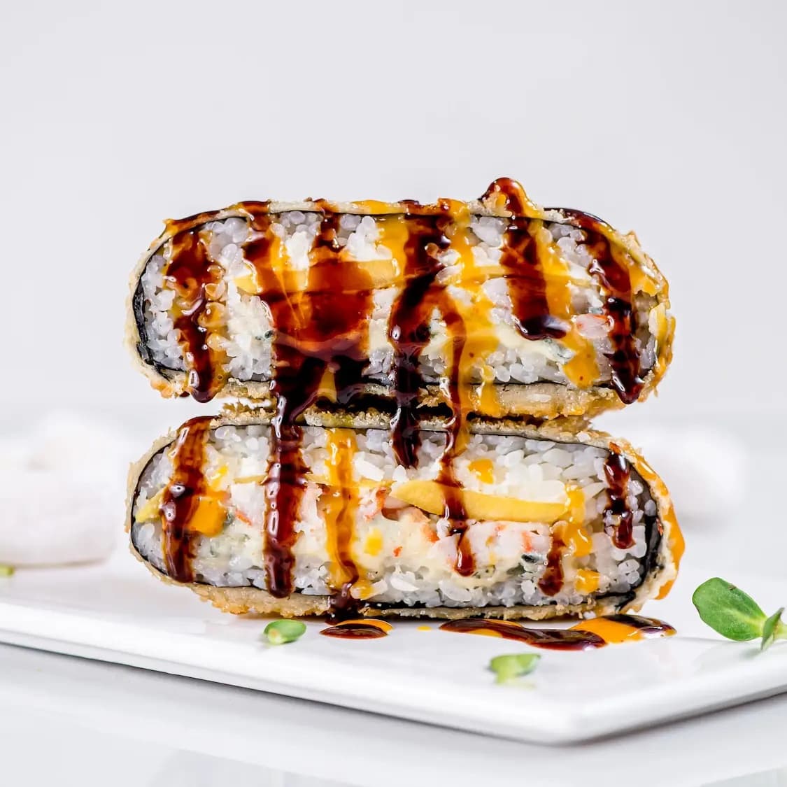 Sushi Burger, Prawn and Dor Blu
