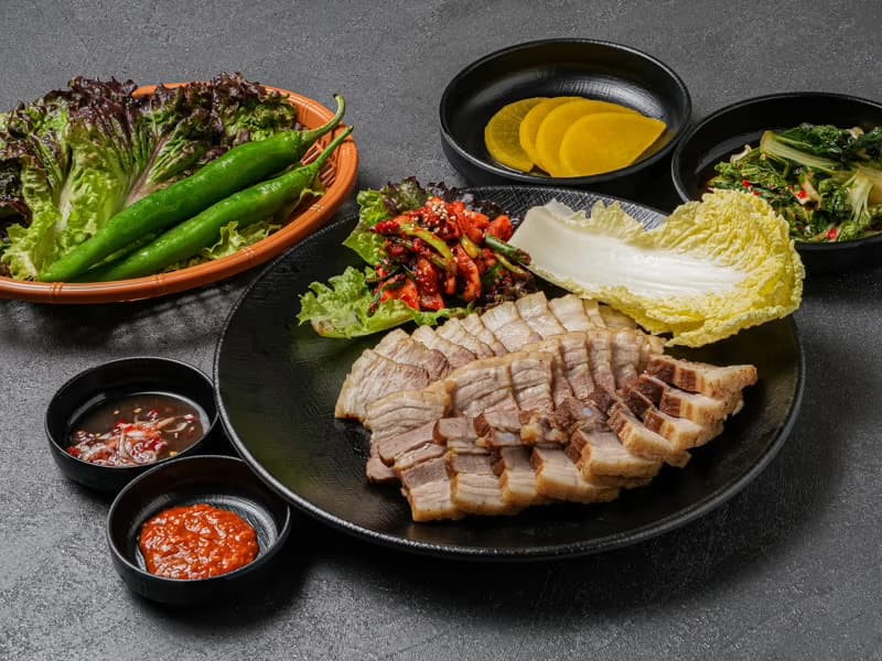 Bossam with Radish Kimchi