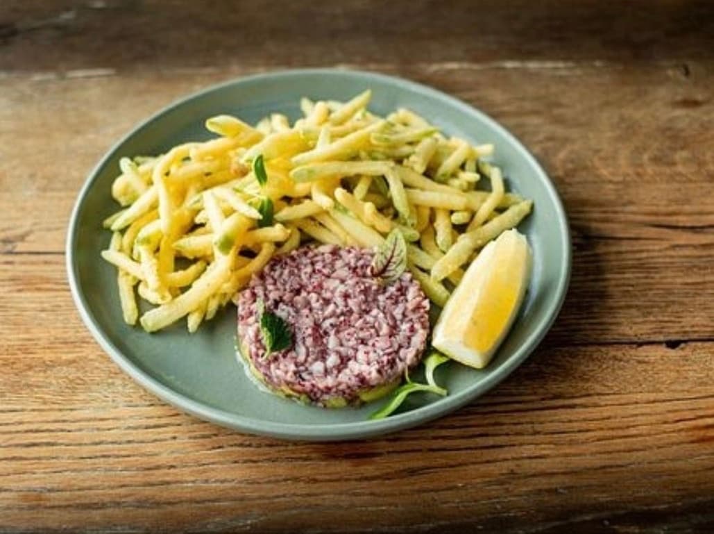 Squid Tentacle Tartare with Courgette