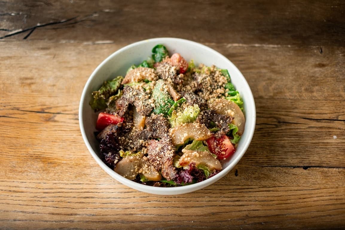 Veal and Grilled Pear Salad